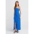 Strapless Aansluitende Midi-jurk met Splits
