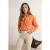 TRENDYOLMİLLA Dames Oranje Effen Lang Oversized Overhemden