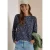 Shirt met boothals en patchworkpatroon