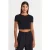 Slim Fit Crop Blouse met Knopen