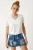 V-hals Korte Mouwen Effen T-shirt