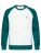 Ombre Sweatshirt  donkergroen / wit