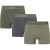 O’Neill Heren boxershorts trunks effen 3-pack groen/zwart