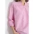 Cecil Dames blouse met 3/4 mouwen in seersucker kwaliteit in Pink
