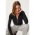 Gestructureerde Fitte Blouse met Lange Mouwen en Ritskraag