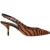 Dolce & Gabbana Zwarte Oranje Zebra Lederen Slingbacks Schoenen