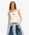Superdry Vrouwen Sportswear Aansluitend Camitopje met Logo Wit