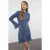 TRENDYOLMİLLA Dames Blauw Effen Extra Kort / Super Mini Lang Casual A-lijn Jurken