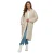 Dames lange cardigan met zakken Makadamia