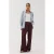 HARPER & YVE wide leg pantalon – donkerpaars