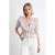 TRENDYOLMİLLA Dames Ecru Geruit Driekwart mouw Regular fit Blouses