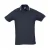 SOLS Herenpraktijk getipt Pique korte mouw Poloshirt (Marine / Wit)