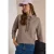 Shirt met 3/4-mouwen, trechterhals en structuur