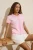 TRENDYOLMİLLA Dames Roze Gestreept Kort Regular fit Blouses