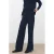 Mango high waist flared broek marineblauw