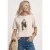 Street One Dames Shirt met ronde hals en print in Beige