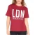 Blank Essentials Oversized T-shirt voor dames, Londen (Bourgondië)