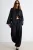 TRENDYOLMİLLA Dames Zwart Gestreept Lang Oversized Overhemden