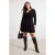 Trendyol Curve Dames Zwart Effen Kort / Mini Lang Skater Grote maten Jurk