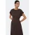 JDY midi jurk donkerbruin