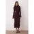 Paarse Unifarben maxi lange casual bodycon jurk voor dames