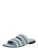 INUIKII Muiltjes ‘FRINGES’  blauw denim / pastelblauw