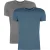 Emporio Armani Heren Normaal T-Shirt (Set van 2) (Blauw/Grijs)