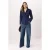 TRENDYOLMİLLA Dames Donkerblauw Effen Lang Oversized Overhemden