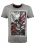 Key Largo Shirt ‘KLFreedom’  lichtgrijs / bloedrood / zwart