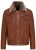 Heren Tan Trucker Shirt Leren Jack – Tornio