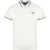 Cavalli Class Dubbel Tipped Kraag Grijs Logo Witte Polo Shirt