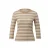 Strak T-shirt met 3/4 mouwen en ronde hals gestreept beige dames s.Oliver
