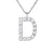 Collar ABC Diamonds 0,08 Cts LETTER “D” 18K wit