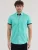 7Camicie Zakelijk overhemd ‘Roma Iconic Poplin Stretch Man Shirt Short Sleeve Green’  groen