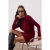 TRENDYOLMİLLA Dames Bordeaux Effen Kort / Mini Lang Avond / Dagelijks Bodycon Jurken
