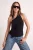 TRENDYOLMİLLA Dames Zwart Effen Mouwloos Regular fit Blouses