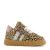 Shoesme leren sneakers met ponyhair en panterprint beige/zwart