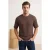 TRENDYOL MAN Heren Bruin Effen Kort Relaxed fit T-shirts