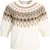 YAYA Trui Gebreide met Noors Jacquardpatroon Beige dames