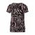 T-shirt van geborsteld mesh met zebra-print dames QS