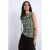 TOPSHOP gestreepte asymmetrische top groen