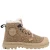 Palladium Schoolkind leren veterschoenen met profielzool en dierenprint – bruin/beige