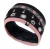 Dames fleece gevoerde thermo oorwarmer hoofdband – Jaquard Zwart Coral