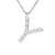 Collar ABC Diamonds 0,05 Cts LETTER “Y” 18K wit