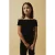 NAME IT KIDS off shoulder top NKFHALISSE zwart