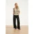 Smashed Lemon Crème blouse met zwart grafisch patroon |