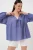 Gestructureerde Seersucker V-hals Blouse met Strik