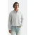 Scotch & Soda Structured Relaxed-fit Long-sleeved Polo Light Pastel Grey