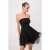 TRENDYOLMİLLA Dames Zwart Effen Kort / Mini Mouwloos Skater Jurken