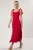 TRENDYOLMİLLA Dames Rood Effen Maxi Mouwloos Stijlvol/Avond Skater Jurken